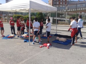 Los niños de Ponferrada, en uno de los talleres de#xtusalud